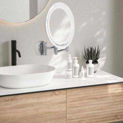Lanaform - LED стенно козметично огледало WALL LED/4xAAA