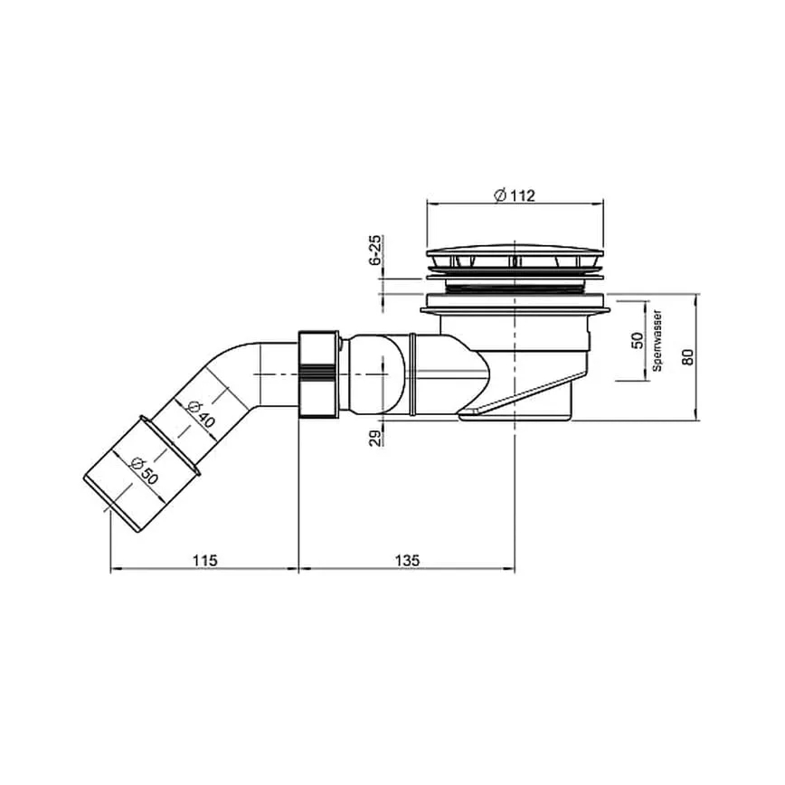 LAUFEN H2951270000001 - Сифон за поддушово корито SOLUTIONS пластмасов/бял