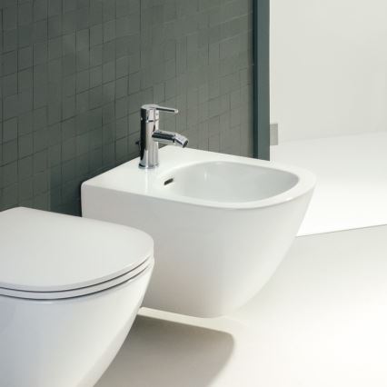LAUFEN H3410810041141 - Кран за биде + сифон с преливник LUA лъскав хром
