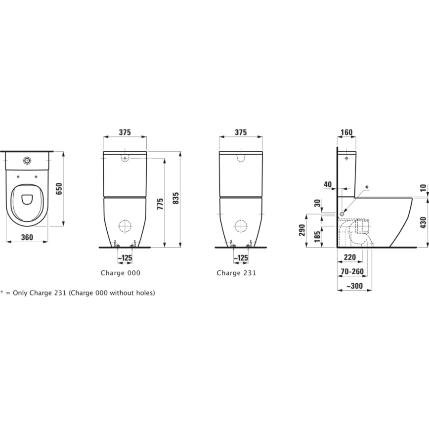 LAUFEN H8259624000001 - Тоалетна чиния PRO керамика/бял