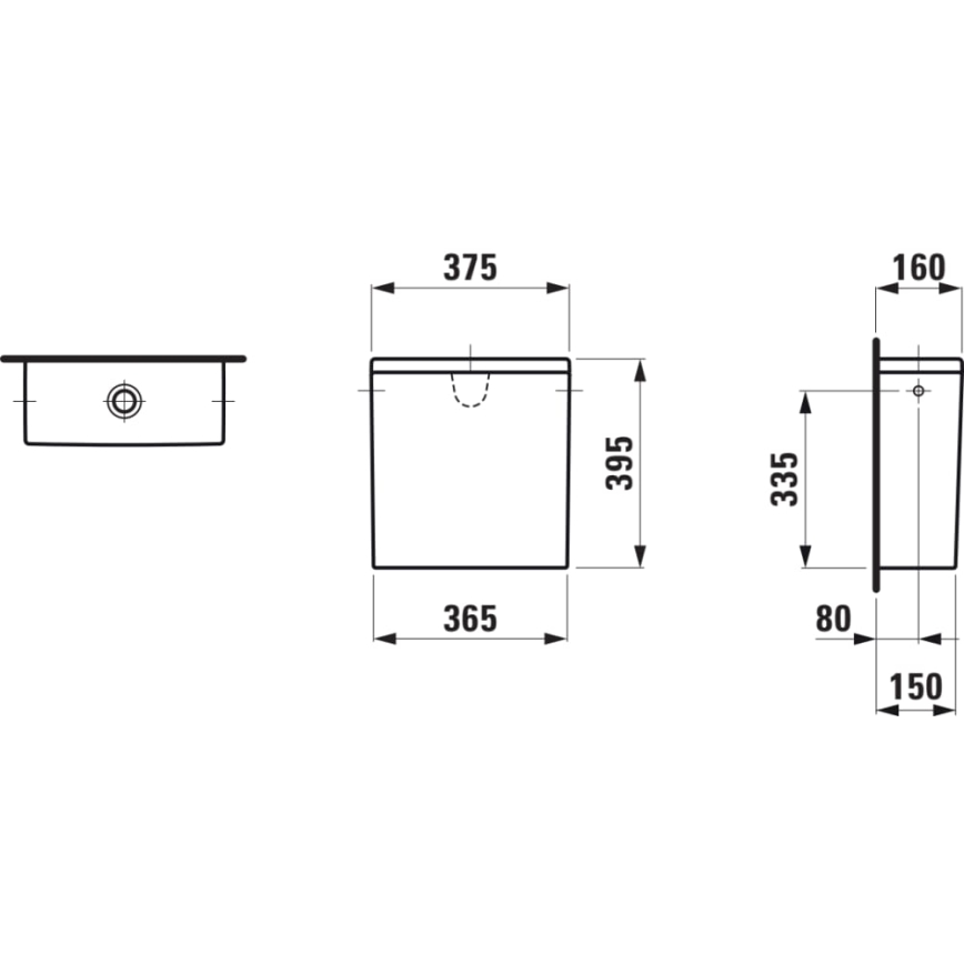 LAUFEN H8299520009721 - Казанче за тоалетна PRO със странично присъединяване, керамично/бяло