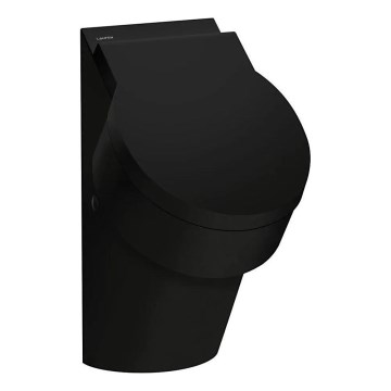 LAUFEN H8402810200001 - Писоар с отвори за капак VAL, със заден водовход и заден отвод, керамика/лъскаво черно