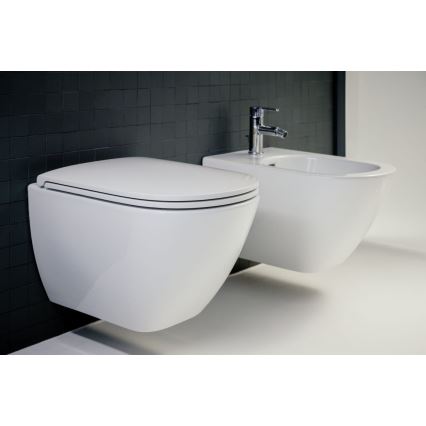 LAUFEN H8660800000001 - Подвесен WC LUA, керамика, бял + седалка за WC SoftClose LUA, дюропласт, бяла