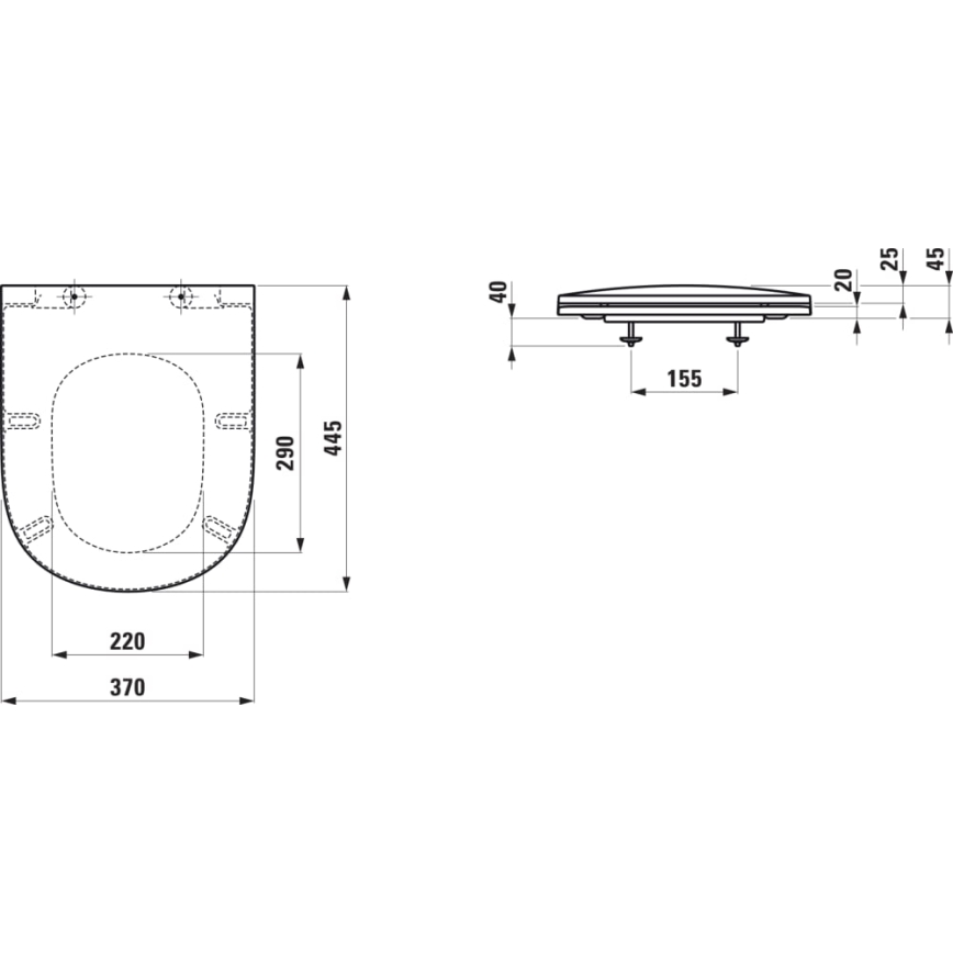 LAUFEN H8910830000001 - Тоалетна седалка SoftClose LUA duroplast/бял