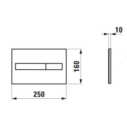 LAUFEN H8956610000001 - Бутон за промиване DUAL LIS бял