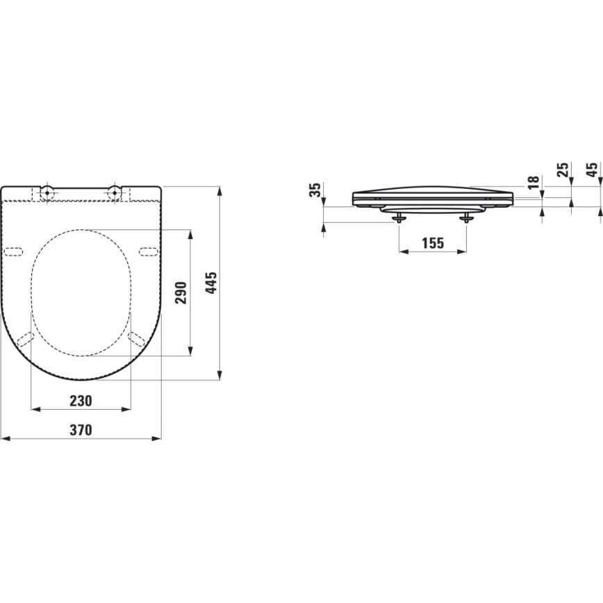 LAUFEN H8989650000001 - Седалка за тоалетна PRO дуропласт/бяла