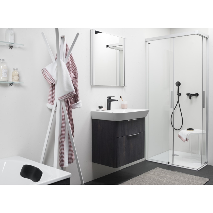 LAUFEN HF500702428000 - Смесител за мивка LAURIN 16,2 см, матов титанов черен