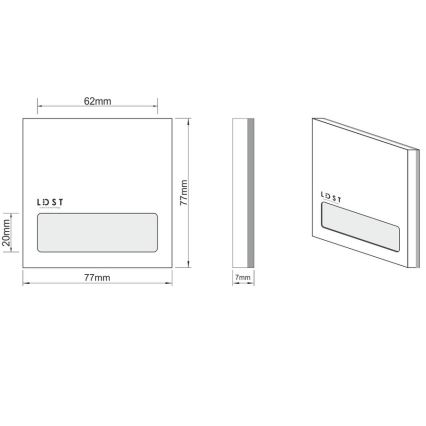 LDST AL-01-SS-BZ5 - LED осветително тяло за стълби ALEX 5xLED/1,2W/230V мат хром 6500K
