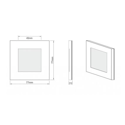 LDST AN-01-SS-BZ9 - LED стълбищна лампа ANGEL 9xLED/1,2W/230V матов хром 6500K
