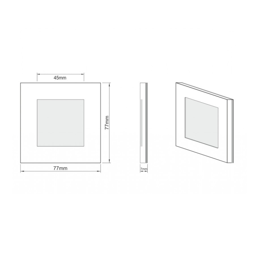 LDST AN-01-SZ-BC9 - LED стълбищна лампа ANGEL 9xLED/1,2W/230V златна 3500K
