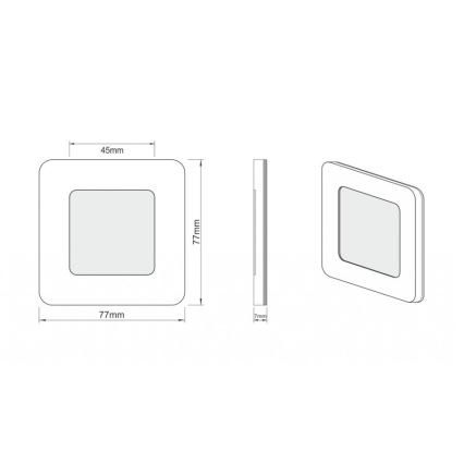 LDST DI-01-B-BZ12 - LED Лампа за стълбище DIANA LED/1,2W/230V бяла 6500K