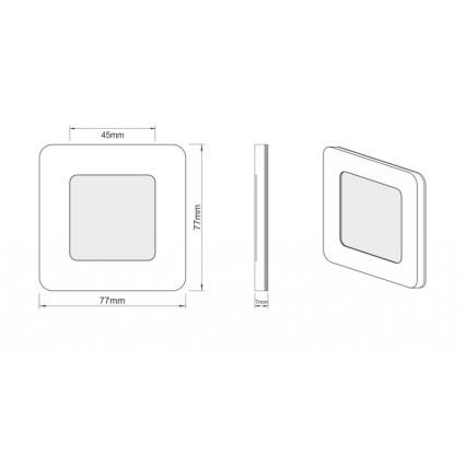 LDST DI-01-SZ-BC9 - LED стълбищна лампа DIANA 9xLED/1,2W/230V златна 3500K