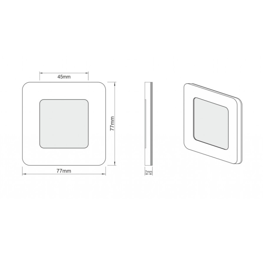 LDST DI-01-SZ-BC9 - LED стълбищна лампа DIANA 9xLED/1,2W/230V златна 3500K