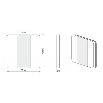 LDST DU-01-SC-BZ10 - стълбищна лампа DUO 10xLED/1,2W/230V