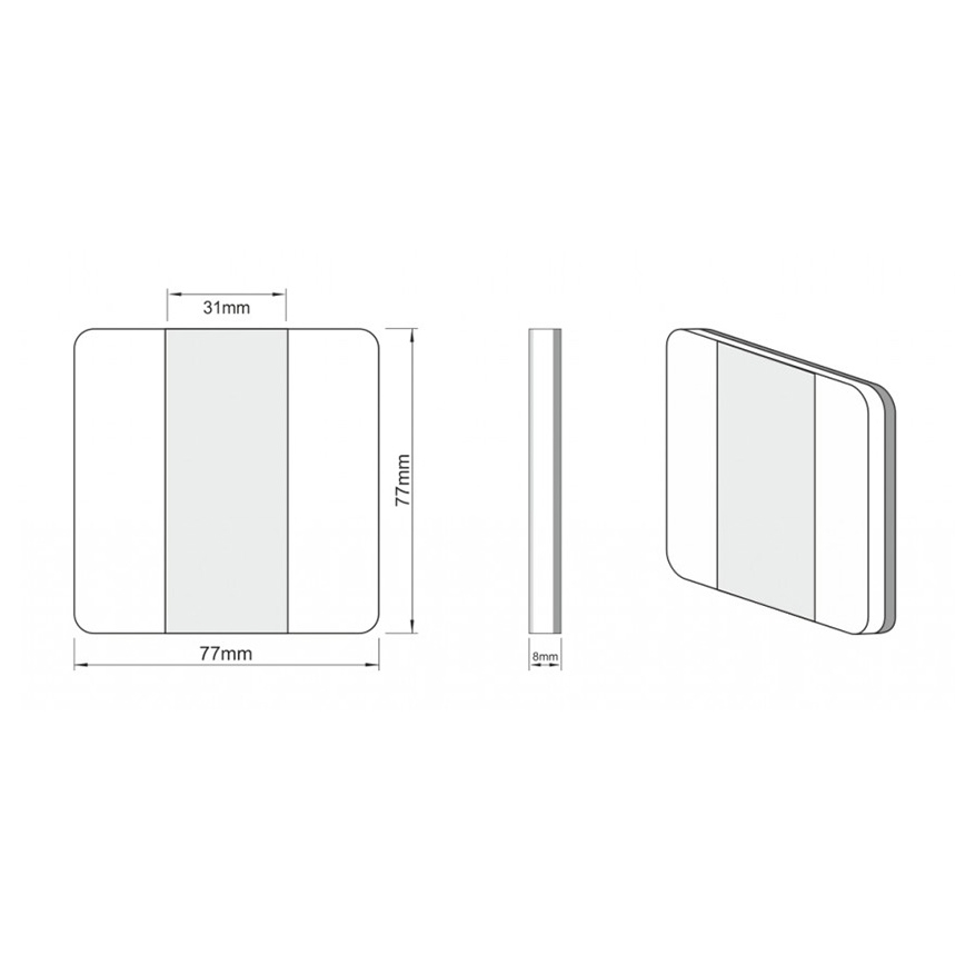 LDST DU-01-SC-BZ10 - стълбищна лампа DUO 10xLED/1,2W/230V
