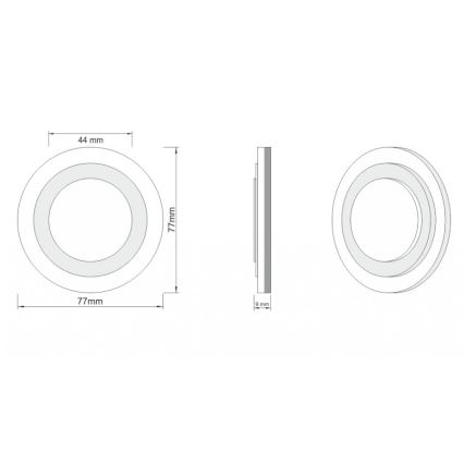 LDST LI-01-B-BZ8 - LED стълбищна лампа LILI 8xLED/1,2W/230V бяла 6500K