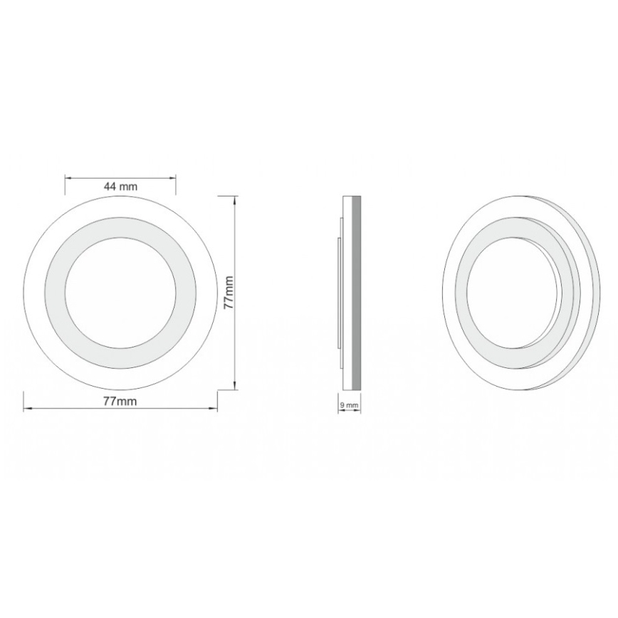 LDST LI-01-CB-BC8 - LED стълбищна лампа LILI 8xLED/1,2W/230V 3500K