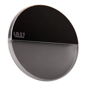 LDST RO-01-CB-BZ4 - LED стълбищна лампа ROBIN 4xLED/1,2W/230V блясък, черна 6500K