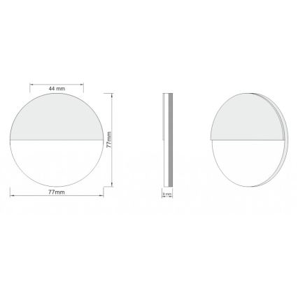 LDST RO-01-SC-BC4 - LED стълбищна лампа ROBIN 4xLED/1,2W/230V матов черна 3500K