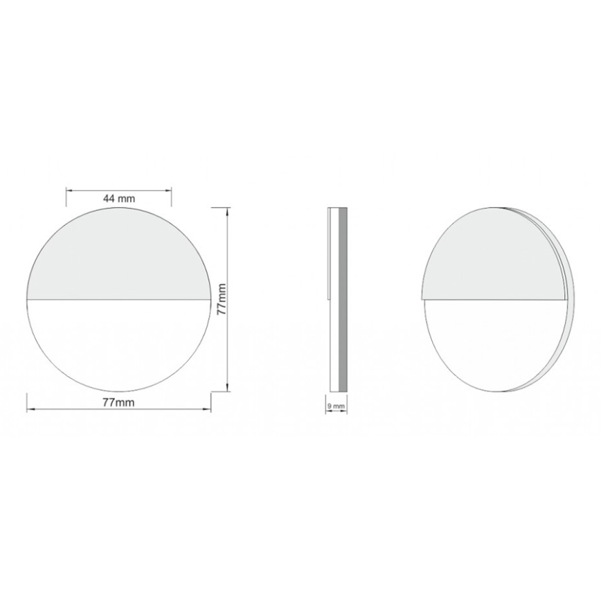 LDST RO-01-SZ-BC8 - осветление стълбище ROBIN 8xLED/1,2W/230V