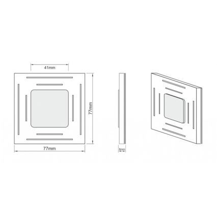 LDST SP-01-SC-BC8 - осветление стълбище SPACE 8xLED/1,2W/230V