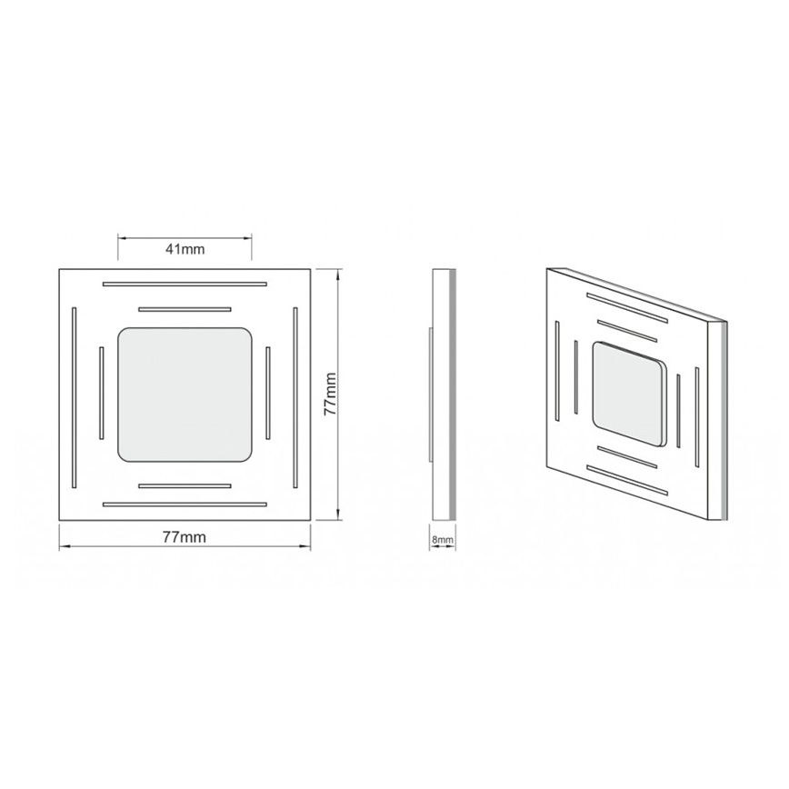 LDST SP-01-SC-BC8 - осветление стълбище SPACE 8xLED/1,2W/230V