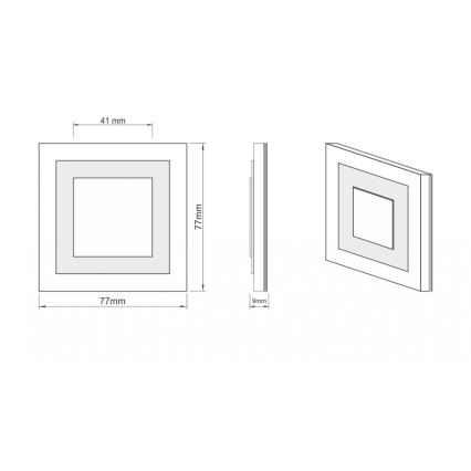 LDST SU-01-SZ-BC8 - LED стълбищна лампа SUNNY 8xLED/1,2W/230V златна 3500K