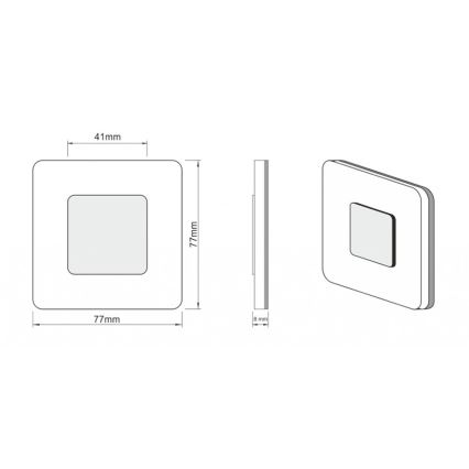 LDST SW-01-CB-BC8 - осветление стълбище SWIFT 8xLED/1,2W/230V