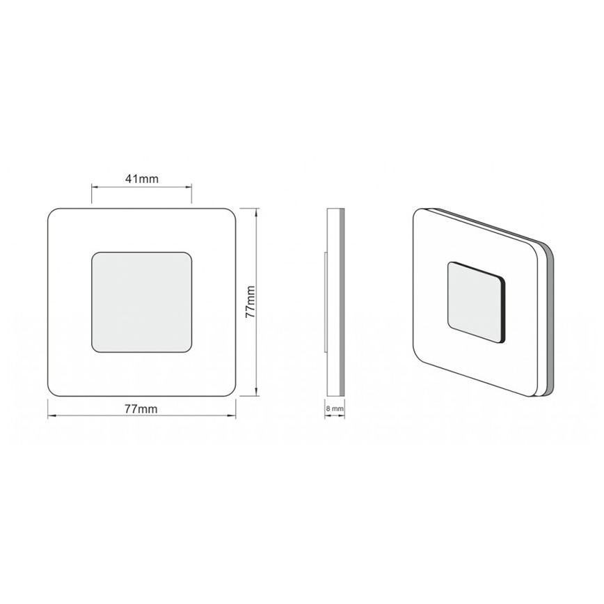 LDST SW-01-CB-BC8 - осветление стълбище SWIFT 8xLED/1,2W/230V