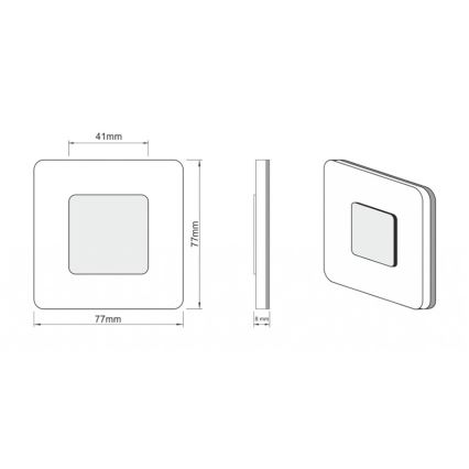 LDST SW-01-SC-BC8 - осветление стълбище SWIFT 8xLED/1,2W/230V