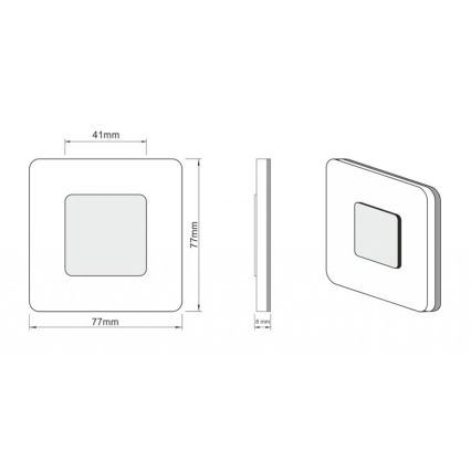 LDST SW-01-SS-BC8 - осветление стълбище SWIFT 8xLED/1,2W/230V