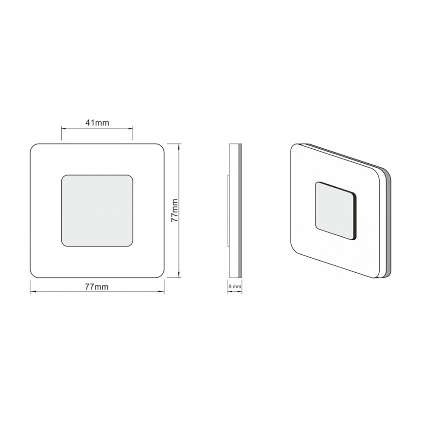 LDST SW-01-SS-BC8 - осветление стълбище SWIFT 8xLED/1,2W/230V