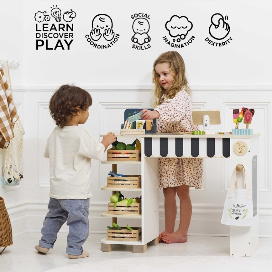 Le Toy Van - Пазарен щанд с касов апарат и аксесоари