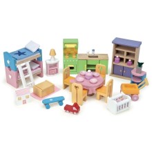 Le Toy Van - Пълен к-кт мебели за куклен дом Starter