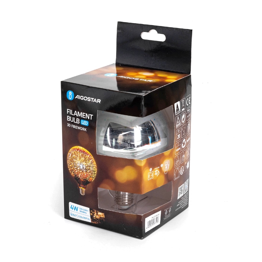 LED 3D Декоративна крушка E27/4W/230V - Aigostar