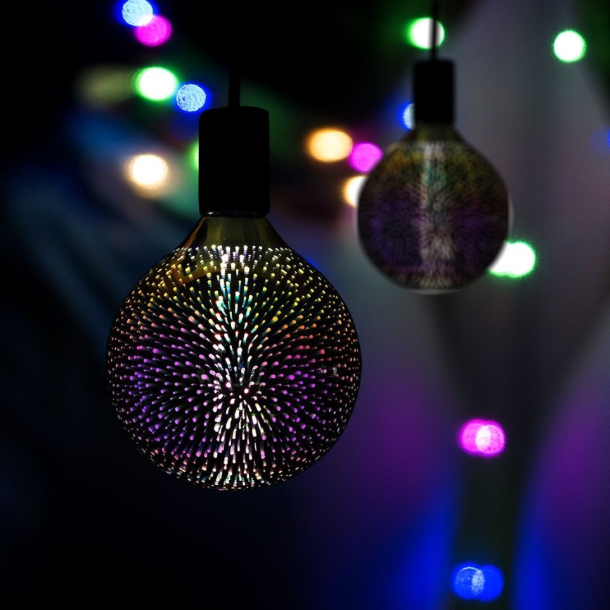 LED 3D Декоративна крушка FILAMENT G125 E27/4W/230V 3000K