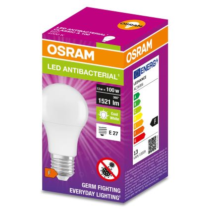 LED Антибактериална крушка A100 E27/13W/230V 4000K - Osram