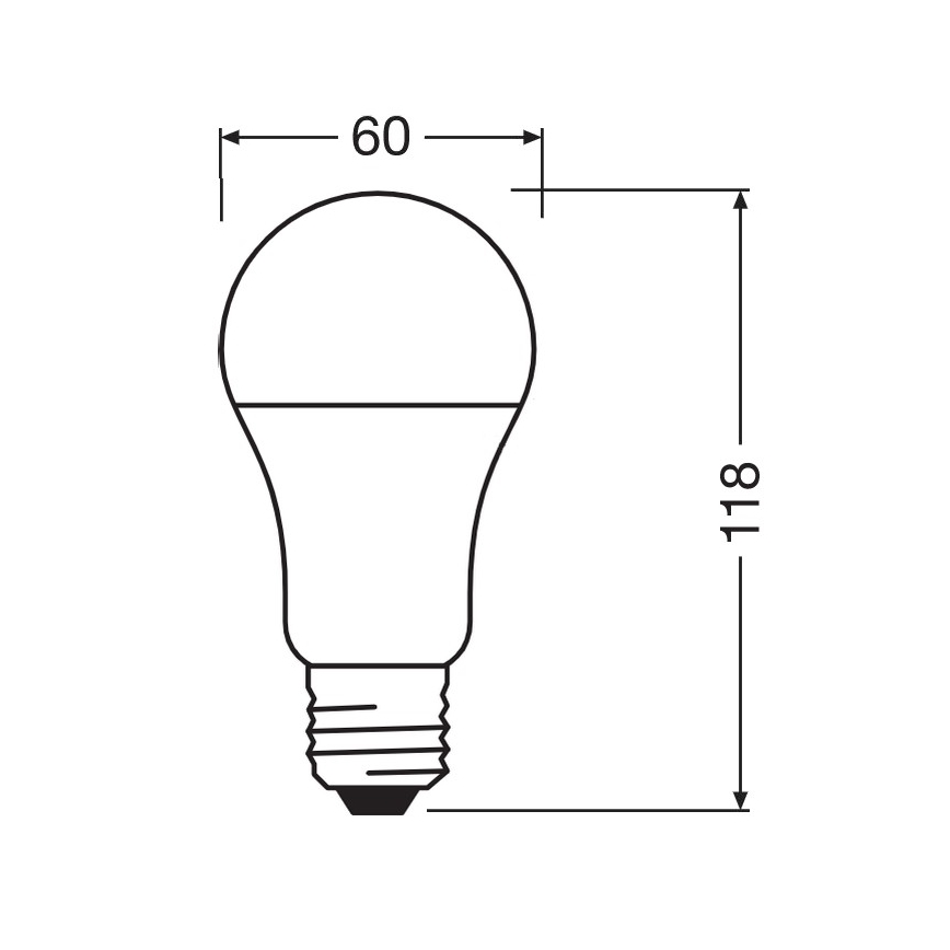 LED Антибактериална крушка A100 E27/13W/230V 6500K - Osram