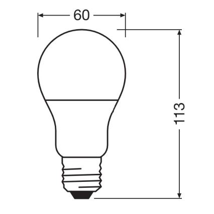 LED Антибактериална крушка A60 E27/8,5W/230V 2700K - Osram