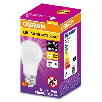 LED Антибактериална крушка A75 E27/10W/230V 2700K - Osram