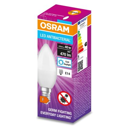 LED Антибактериална крушка B40 E14/4,9W/230V 6500K - Osram