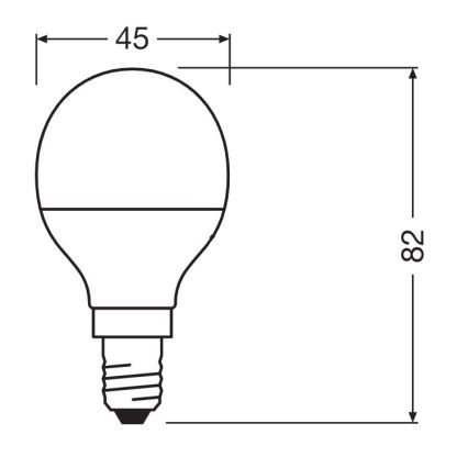 LED Антибактериална крушка P40 E14/4,9W/230V 2700K - Osram