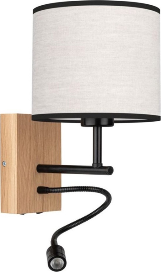 LED Аплик BOHO 1xE27/25W/230V + LED/1W/230V дъб