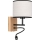 LED Аплик BOHO 1xE27/25W/230V + LED/1W/230V дъб