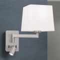 LED Аплик CARLTON 1xE27/40W/230V + LED/3W бял/матов хром