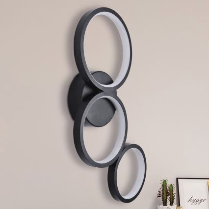 LED аплик FLAMENCO LED/23W/230V 4000K черен