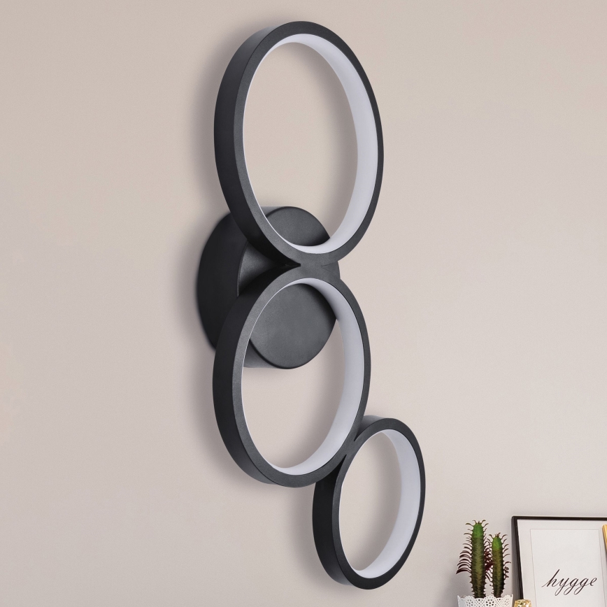 LED аплик FLAMENCO LED/23W/230V 4000K черен