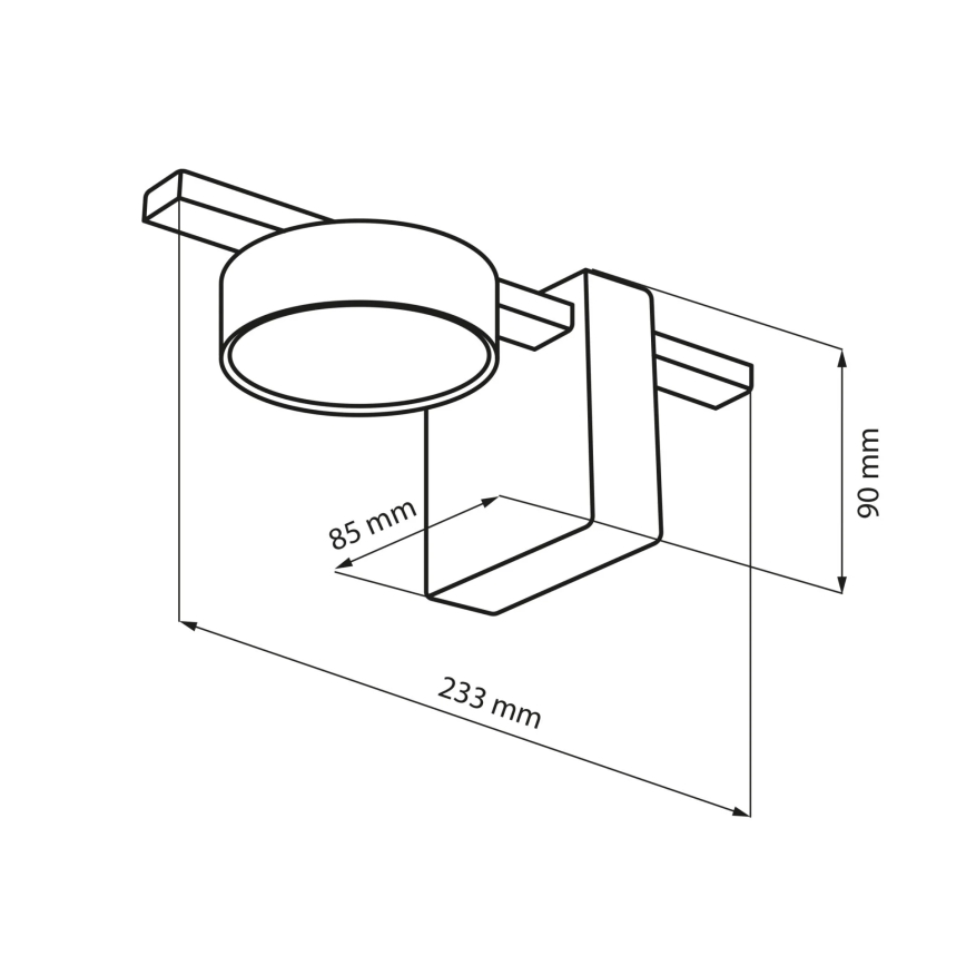 LED аплик JOY 1xGX53/6W/230V черен