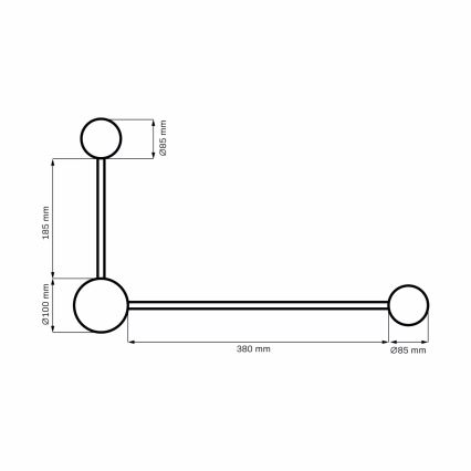 LED аплик JOY 2xGX53/6W/230V черен