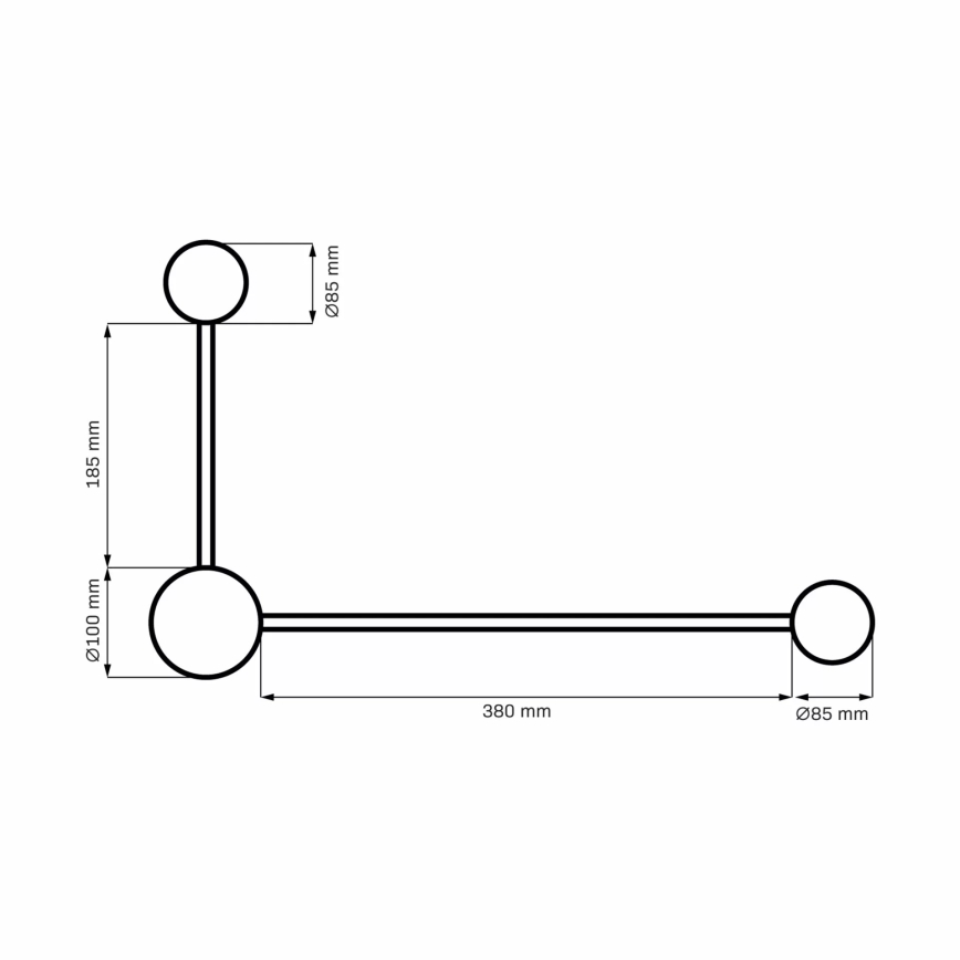 LED аплик JOY 2xGX53/6W/230V черен